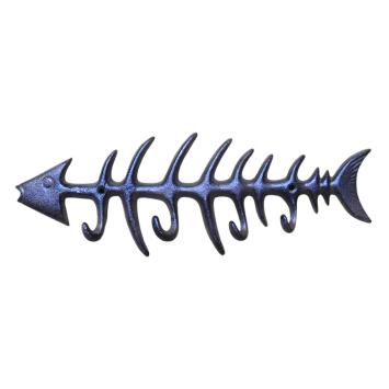 Kapstok vis – 34 cm – gietijzeren decoratie – donkerbruin