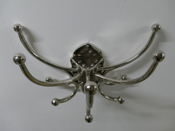 Porte-manteau avec crochets amovibles – aluminium – 5 crochets