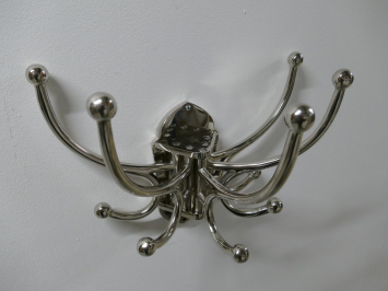 Garderobenständer mit verstellbaren Haken – Aluminium – 5 Haken