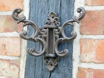 Kleiderständer mit beweglichen Haken - Gusseisen - Braun
