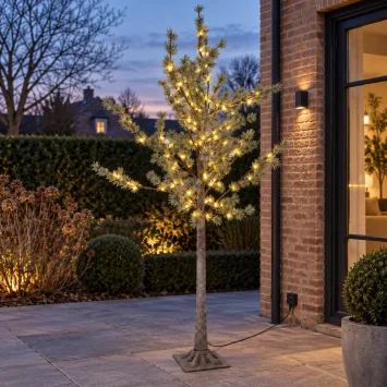 Arbre à LED vertes – blanc chaud – intérieur et extérieur