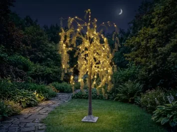 Arbre lumineux à branches retombantes – 150 cm – 360 micro-LED