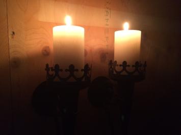Torches de château classiques – fer forgé – marron – lot de 2