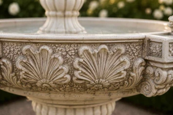 Fontaine de jardin en pierre avec grenouilles cracheuses – 150 cm – massif