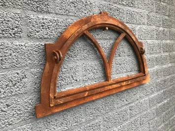 Fenêtre d'écurie en fonte demi-ronde en V, fenêtre battante