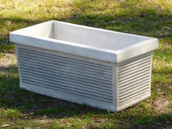 Steinpflanzgefäß – 73 cm – klassisch mit Linienrelief