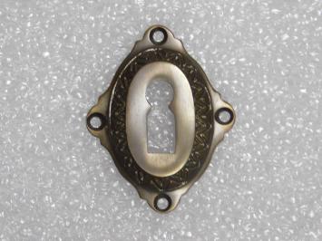 Schlossrosette BB – dunkel patiniertes Messing – klassisch