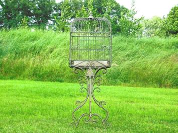 Cage à oiseaux en métal - décoration sur pied - 120 cm - avec détails