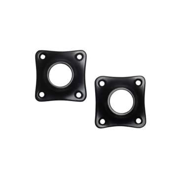 Set klinkrozetten klavermodel – zwart – 4 cm – deurbeslag