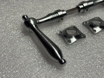 Ensemble de poignées de porte nickel - chrome mat - 2 poignées et rosaces