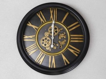 Klok met Romeinse cijfers - 53 cm - rond - metaal