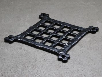 Klosterfensterständer, Metall schwarz, Fensterschutz, antiker Fensterständer