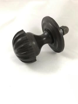 Bouton de porte avec rosace, fer antique - Fixe