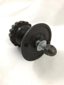 Bouton de porte avec rosace, fer antique - Fixe