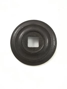 Bouton de porte avec rosace, fer antique - Fixe
