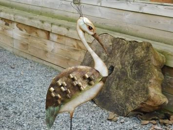 2er Set - Flamingo und Kranich - Metall - Handarbeit