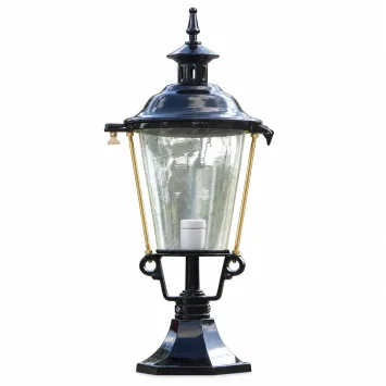Klassieke sokkellamp - 70 cm - zwart - aluminium lage buitenlamp