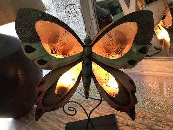 Lamp als vlinder, metalen dierenlamp, huisdecoratie