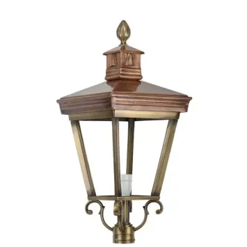 Losse lampenkap – 60 cm – aluminium – messing-brons look