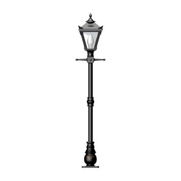 Lantaarnpaal 140 cm - zwart gietijzer - staand - Victoriaans