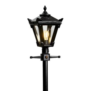 Laternenpfahl 140 cm – schwarzes Gusseisen – stehend – viktorianisch