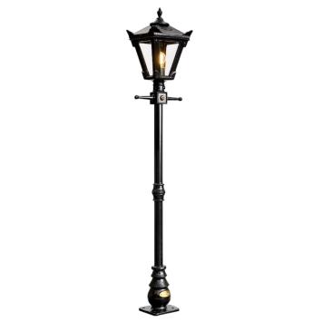 Poteau de lanterne 140 cm - fonte noire - vertical - victorien