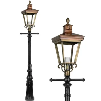 Klassieke lantaarnpaal - aluminium - zwart of groen - 240 cm