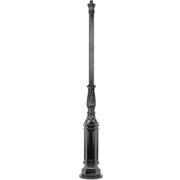 Mât de la lanterne - 214 cm - Noir - Alu