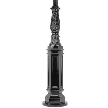 Mât de la lanterne - 214 cm - Noir - Alu