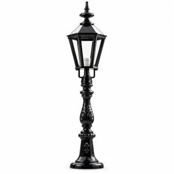 Staande buitenlamp met Franse lelie – 102 cm – zwart of groen