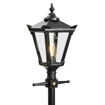Lantaarnpaal gietijzer - Victoriaanse stijl - zwart - 230 cm