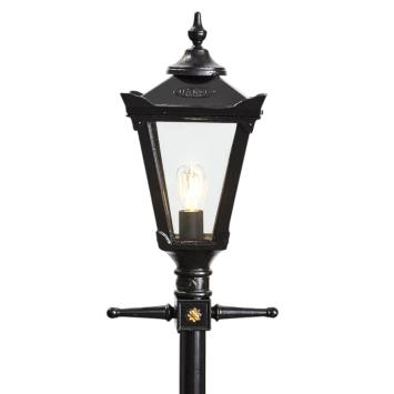 Poteau de lanterne en fonte - style victorien - noir - 230 cm