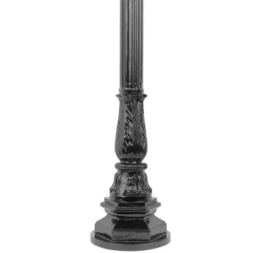Laternenmast Aluminium – 210 cm – Klassisch – Schwarz