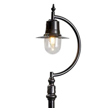 Laternenpfahl 250 cm - Gänsehals - schwarz - Gusseisen