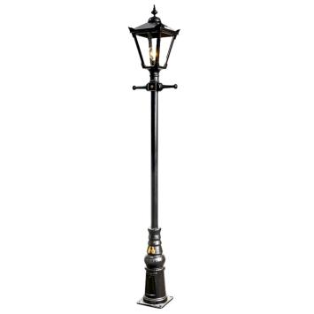 Lantaarnpaal 300 cm - gietijzer - zwart - Engelse stijl