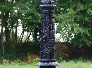 Lampadaire à 4 lanternes – aluminium noir – 315 cm – unique