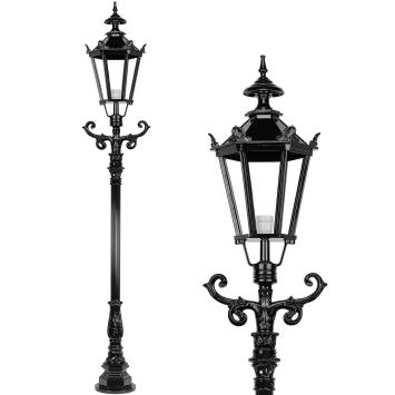  Laternenpfahl 235 cm – klassisch – Aluminium – schwarz oder grün