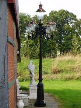 Tuinlantaarn klassiek - 380 cm hoog - aluminium en messing