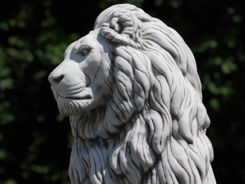 Set leeuwen - imposant - 135 cm - exclusieve decoratie - wit