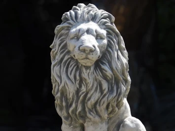 Ensemble de lions gauche et droite – pierre – statues de jardin classiques