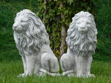 Set Leeuwen van Steen - Links en Rechts - Tuinbeelden