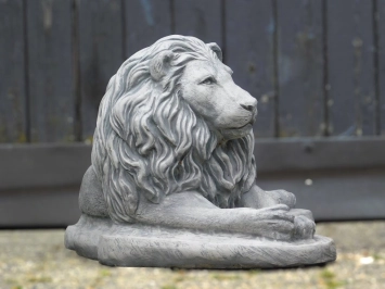 Liegende Löwen – Tierstatue aus Stein – 65 cm – 2er-Set