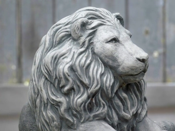 Liegende Löwen – Tierstatue aus Stein – 65 cm – 2er-Set