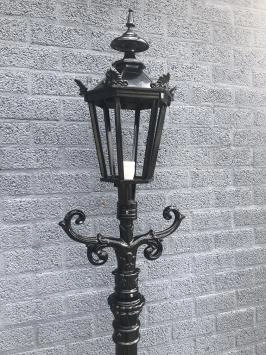 Buitenlamp, lantaarn met keramische fitting en glas, gegoten aluminium, 215 cm-groen of zwart