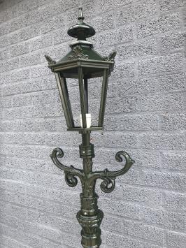 Außenlampe, Laterne, Gartenlampe, Aluminium, grün, Höhe 235 cm