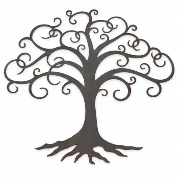 Levensboom wanddecoratie – 92 cm – metaal – rustiek bruin