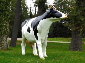Vache – statue de jardin XXL – 147 x 205 cm – décoration polystone
