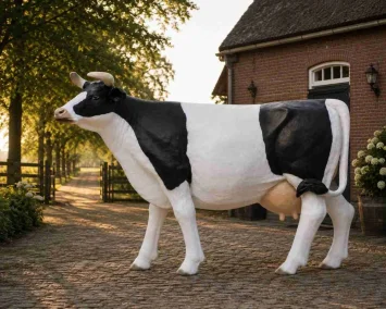 Tuinbeeld koe - polystone - 160 x 200 cm - levensgroot