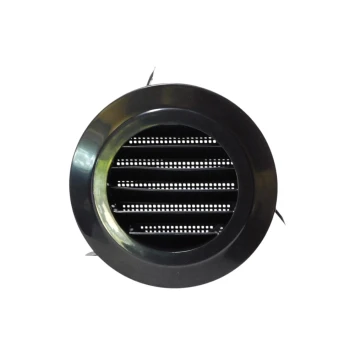 Rond luchtrooster met gaas – zwart – 14 cm – ventilatie