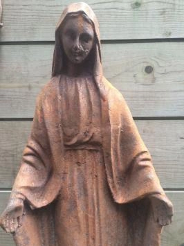 Maria - gietijzeren beeld - 60 cm - rustiek - gedetailleerd
